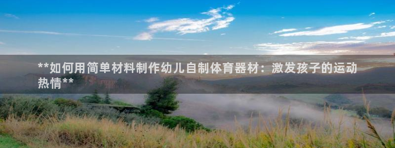 极悦平台和蓝狮平台区别大吗：**如何用简单材料制作幼儿自制体