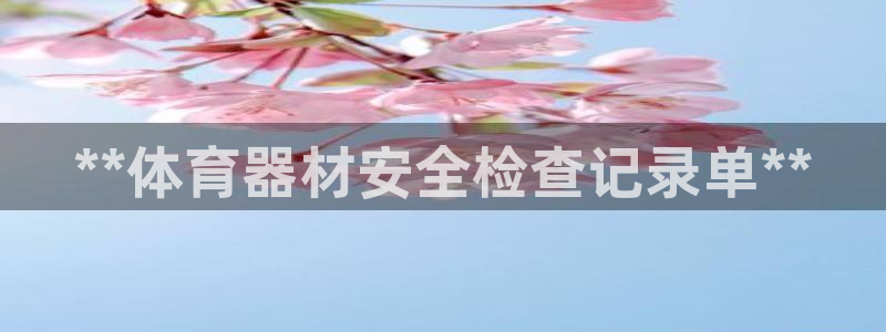 极悦平台是正规平台吗：**体育器材安全检查记录单**
